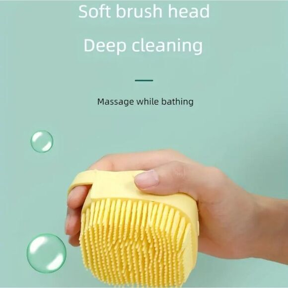 Silcone Pet Bath Massaging Comb Yellow‎ - Picture 5 of 8